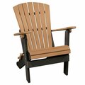 Invernaculo Folding Adirondack Chair with Black Base, Cedar IN2754810